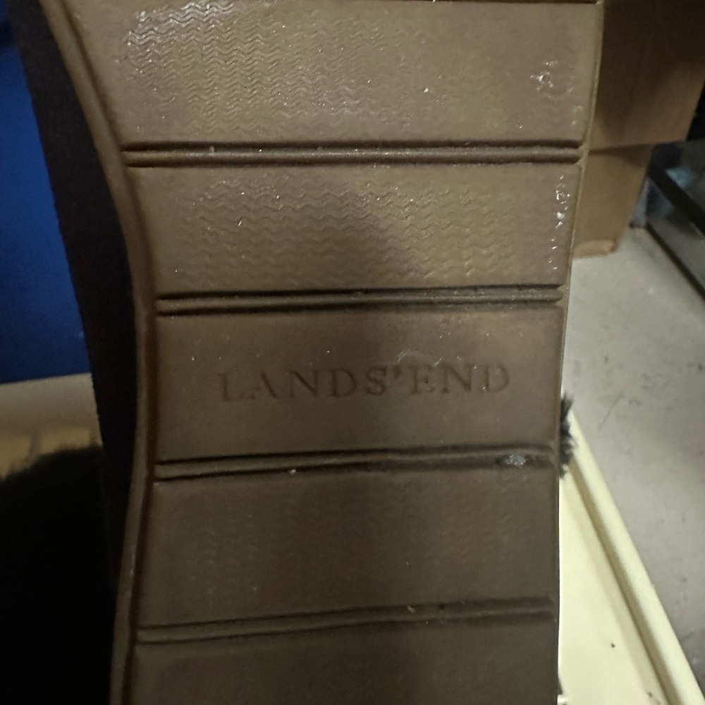 Lands' End Women's Dark Brown Faux Fur Boots - Picture 6 of 7